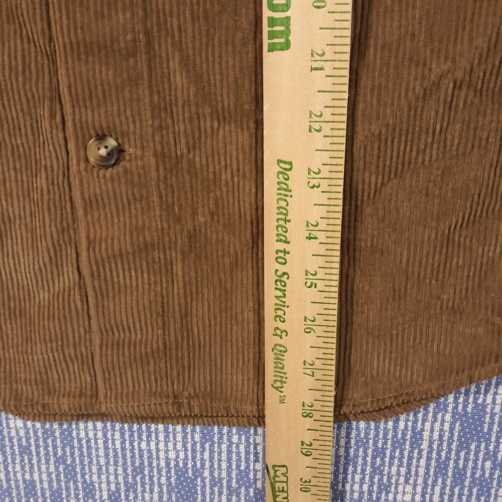 Banana Republic Corduroy Shirt Mens Small Brown Button Up Long Sleeve Pockets